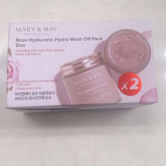Mary&May Rose Hyaluronic Hydra Wash Off Pack Duo (125gx 2ea), New in Box - Picture 7 of 10